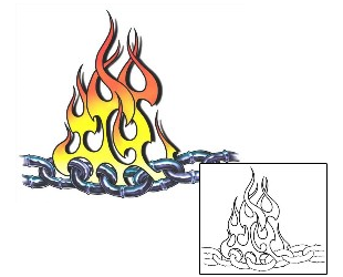 Fire – Flames Tattoo Specific Body Parts tattoo | SFF-00240