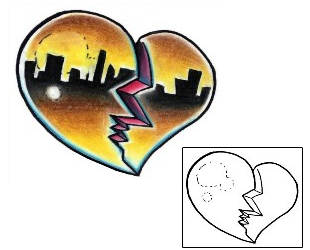 Picture of City Heart Tattoo