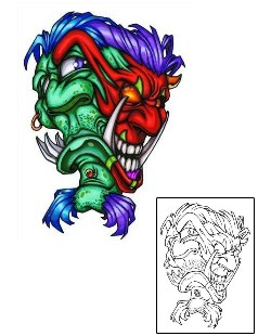 Mask Tattoo Horror tattoo | SHF-00001
