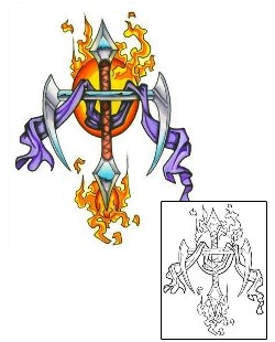 Fire – Flames Tattoo Religious & Spiritual tattoo | SHF-00079