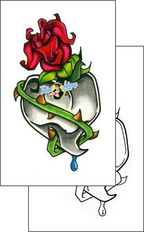 Heart Tattoo plant-life-flowers-tattoos-sean-horne-shf-00121