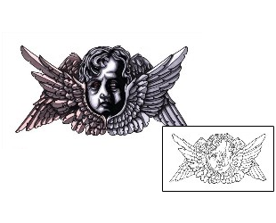 Angel Tattoo Specific Body Parts tattoo | SHF-00168