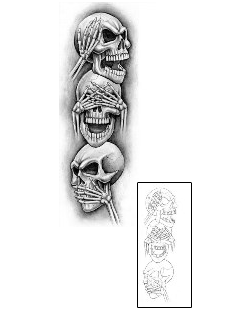 Skeleton Tattoo Horror tattoo | SIF-00014