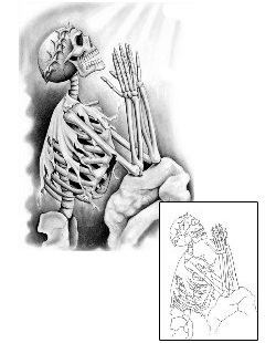 Skeleton Tattoo Religious & Spiritual tattoo | SIF-00029