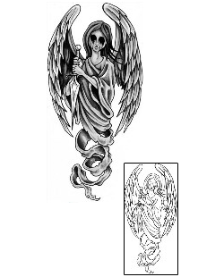Angel Tattoo Religious & Spiritual tattoo | SJF-00019