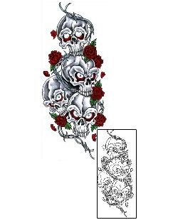 Skull Tattoo Horror tattoo | SJF-00036