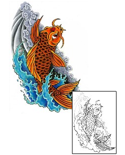 Koi Tattoo Marine Life tattoo | SJF-00042