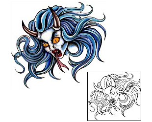 Devil - Demon Tattoo Horror tattoo | SJF-00044
