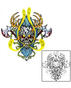Skull Tattoo Horror tattoo | SJF-00057