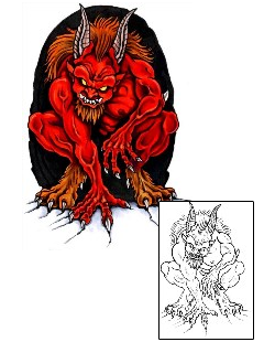 Devil - Demon Tattoo Horror tattoo | SJF-00063