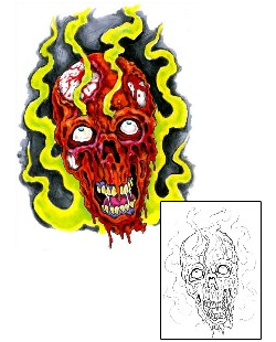 Skull Tattoo Horror tattoo | SJF-00069