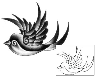 Bird Tattoo For Women tattoo | SKF-00014