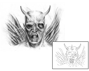 Devil - Demon Tattoo For Women tattoo | SOF-00058