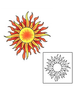 Sun Tattoo Religious & Spiritual tattoo | SOF-00108