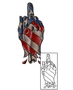 USA Tattoo Specific Body Parts tattoo | SOF-00156