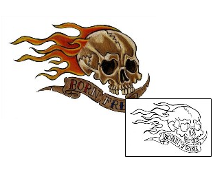 Picture of Born Free Skull Tattoo