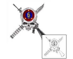 Symbol Tattoo 6th Division Skull Tattoo