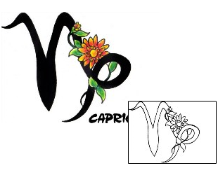Capricorn Tattoo Plant Life tattoo | SOF-00286