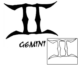 Gemini Tattoo Zodiac tattoo | SOF-00299
