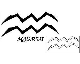 Aquarius Tattoo Zodiac tattoo | SOF-00302