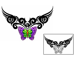 Butterfly Tattoo Specific Body Parts tattoo | SPF-00363