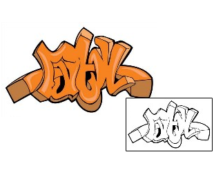 Picture of Fatal Graffiti Lettering Tattoo