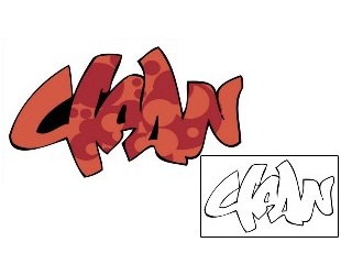 Picture of Clean Graffiti Lettering Tattoo