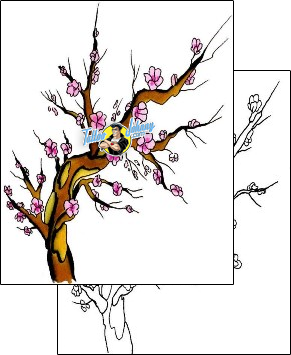 Cherry Blossom Tattoo plant-life-tree-tattoos-shaun-hanna-sqf-00036