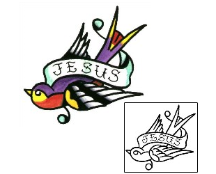 Swallow Tattoo Religious & Spiritual tattoo | SSF-00033