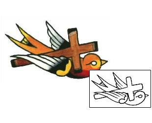 Swallow Tattoo Religious & Spiritual tattoo | SSF-00091