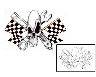 Racing Tattoo Horror tattoo | SWF-00016