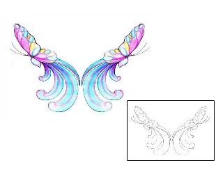 Butterfly Tattoo Specific Body Parts tattoo | SWF-00051