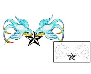 Star Tattoo Specific Body Parts tattoo | SWF-00053