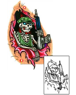 Skeleton Tattoo Horror tattoo | SXF-00136