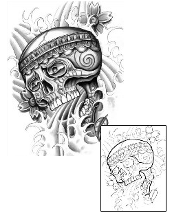 Day of the Dead Tattoo Ethnic tattoo | SXF-00182