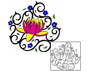 Lotus Tattoo Plant Life tattoo | SZF-00105