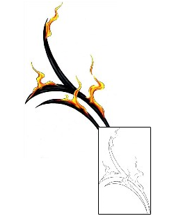 Fire – Flames Tattoo Tattoo Styles tattoo | T9F-00220