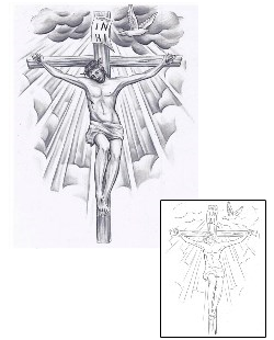 Jesus Tattoo Religious & Spiritual tattoo | T9F-00364