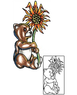 Bear Tattoo Plant Life tattoo | TAF-00009