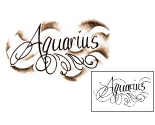 Aquarius Tattoo Zodiac tattoo | TDF-00030