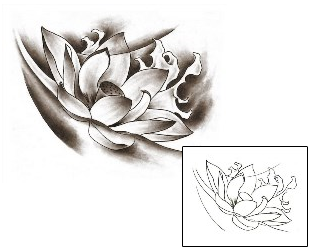 Lotus Tattoo Plant Life tattoo | TDF-00055