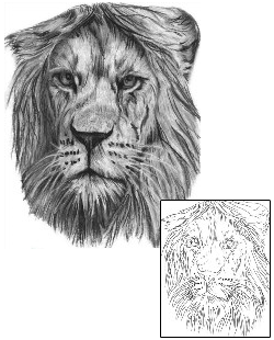 Lion Tattoo Animal tattoo | TFF-00038