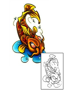Koi Tattoo Marine Life tattoo | TGF-00008