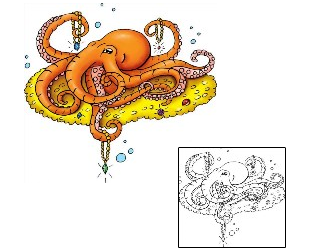 Octopus Tattoo Marine Life tattoo | THF-00018