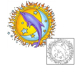 Marine Life Tattoo Astronomy tattoo | THF-00031
