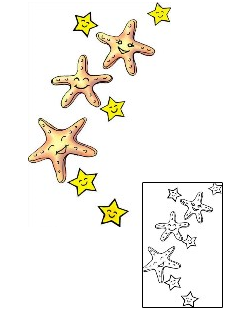 Starfish Tattoo Astronomy tattoo | THF-00036