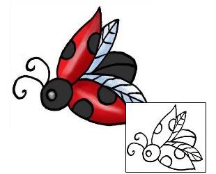 Ladybug Tattoo Insects tattoo | THF-00176