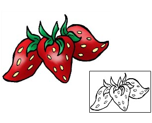 Strawberry Tattoo For Women tattoo | THF-00320