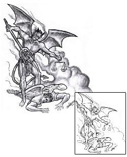 Devil - Demon Tattoo Religious & Spiritual tattoo | TLF-00092