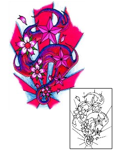 Cherry Blossom Tattoo Astronomy tattoo | TLF-00153